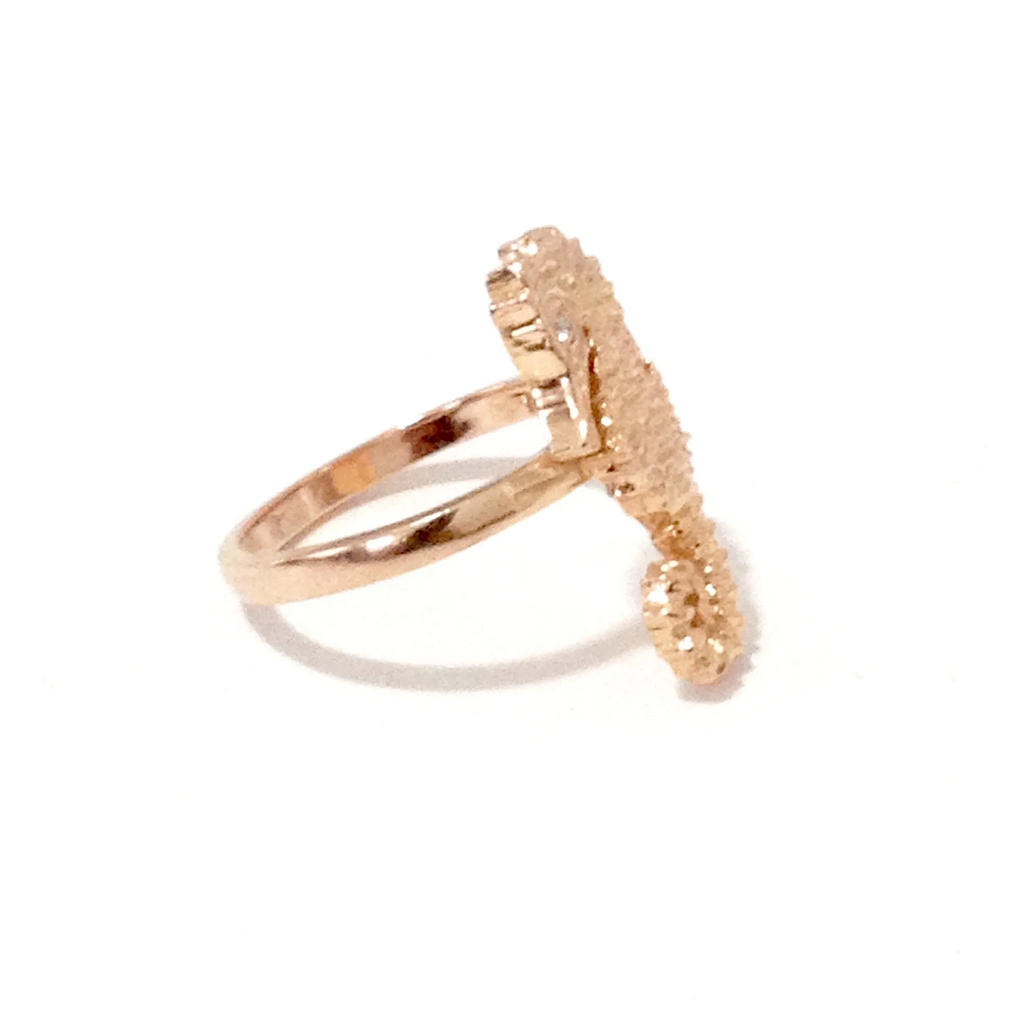 14K Gold Large Size Seahorse Ring with Turquoise Eye