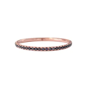 14K Gold Micro Pavé Black Diamond Full Eternity Band