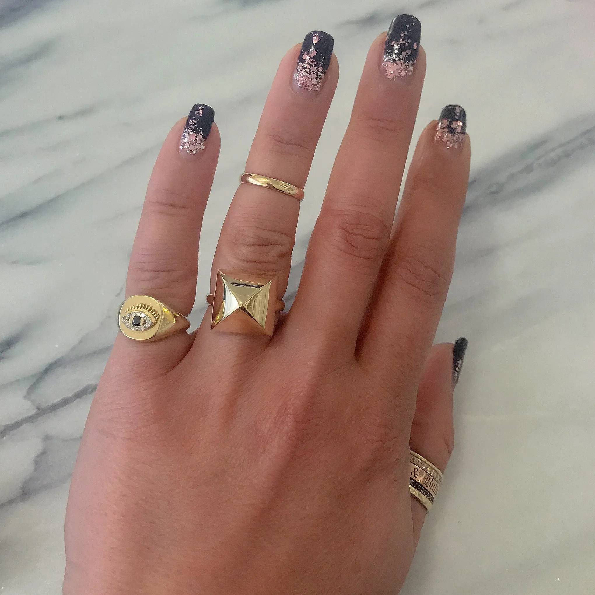 14K Gold Spike Ring