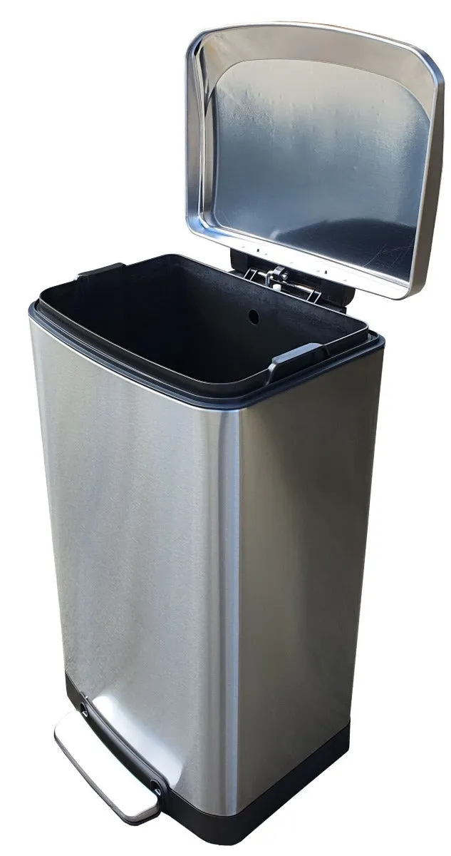 40 Litres Stainless Steel Step-on Pedal Bin