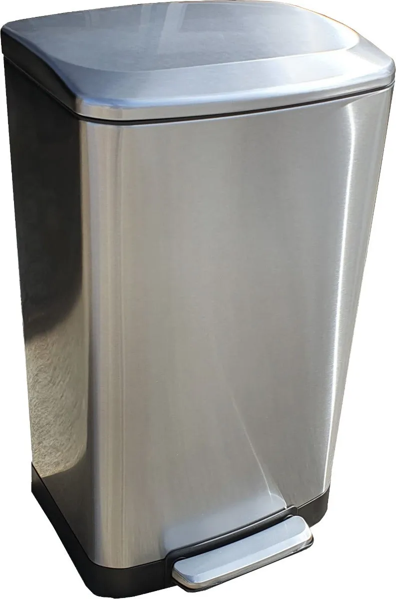 40 Litres Stainless Steel Step-on Pedal Bin