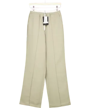 4th & Reckless Green Olive Contrast Waistband Straight Leg Trouser- Bianca UK 6