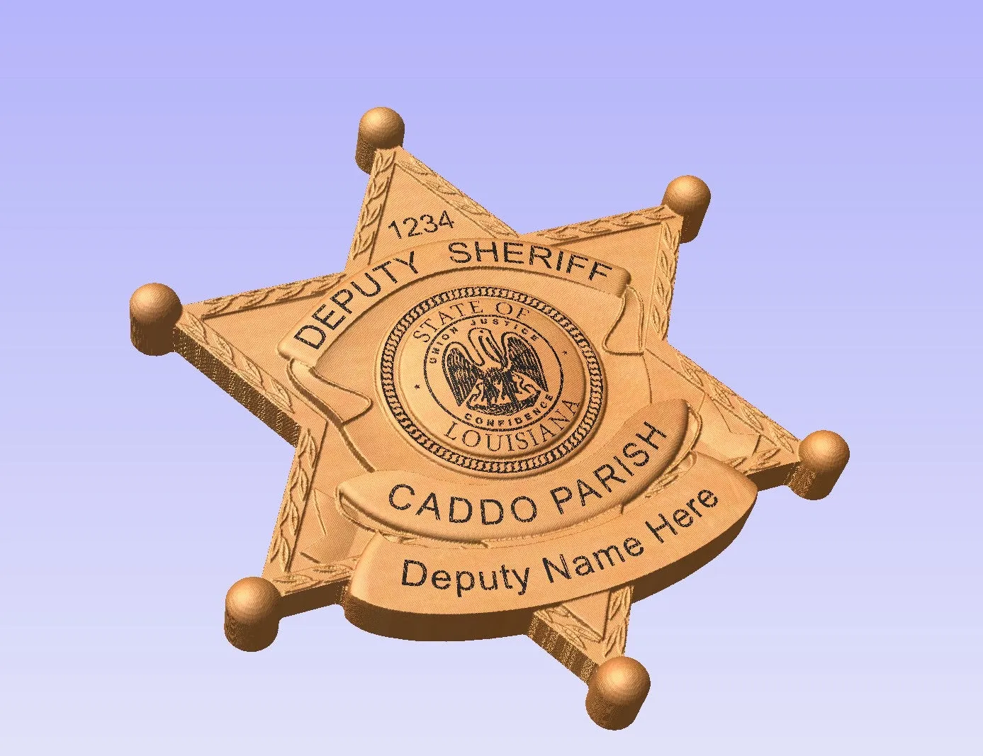 6 Point Deputy Sheriff Badge
