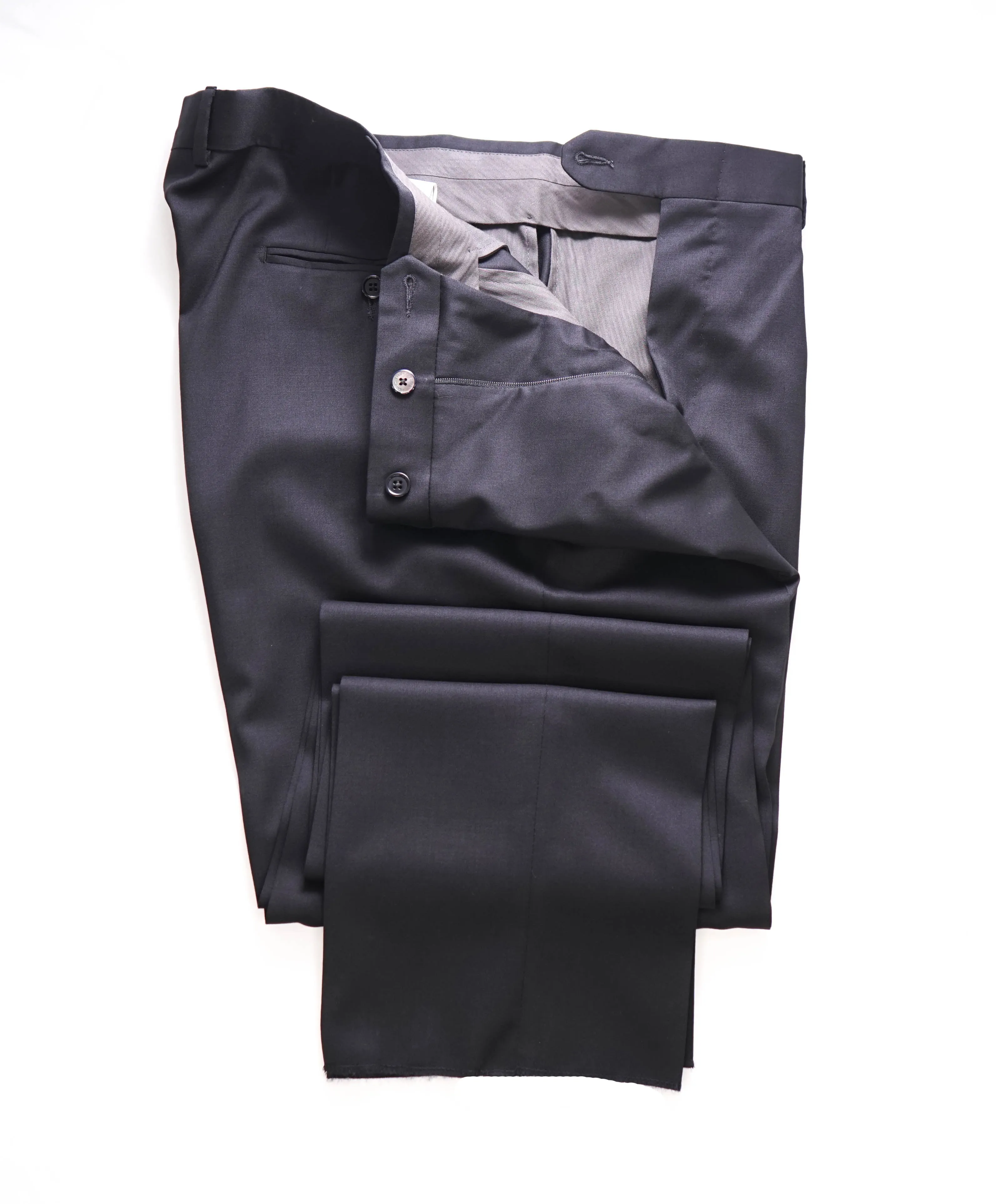 $795 ERMENEGILDO ZEGNA - "MICBLK MILA" Black Premium Dress Pants - 35W (52EU)