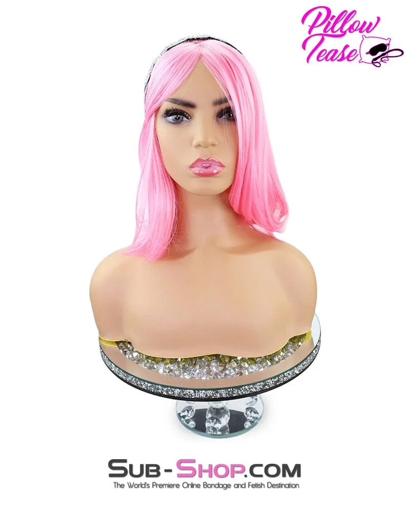 9957AE-SIS      Tickled Pink Sissy 13" Short Cosplay Role Play Wig