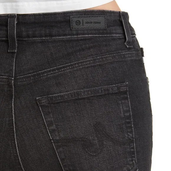 AG Saige High-Rise Ankle Straight Jeans Black Wash 6 Years‎ Catalyst 31