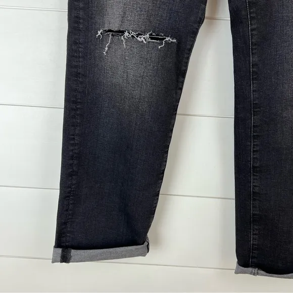 AG Saige High-Rise Ankle Straight Jeans Black Wash 6 Years‎ Catalyst 31