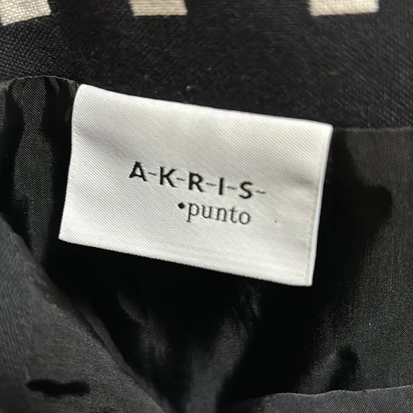 Akris Punto Black White Checkered Square Print Pencil Skirt Careerwear Office 2