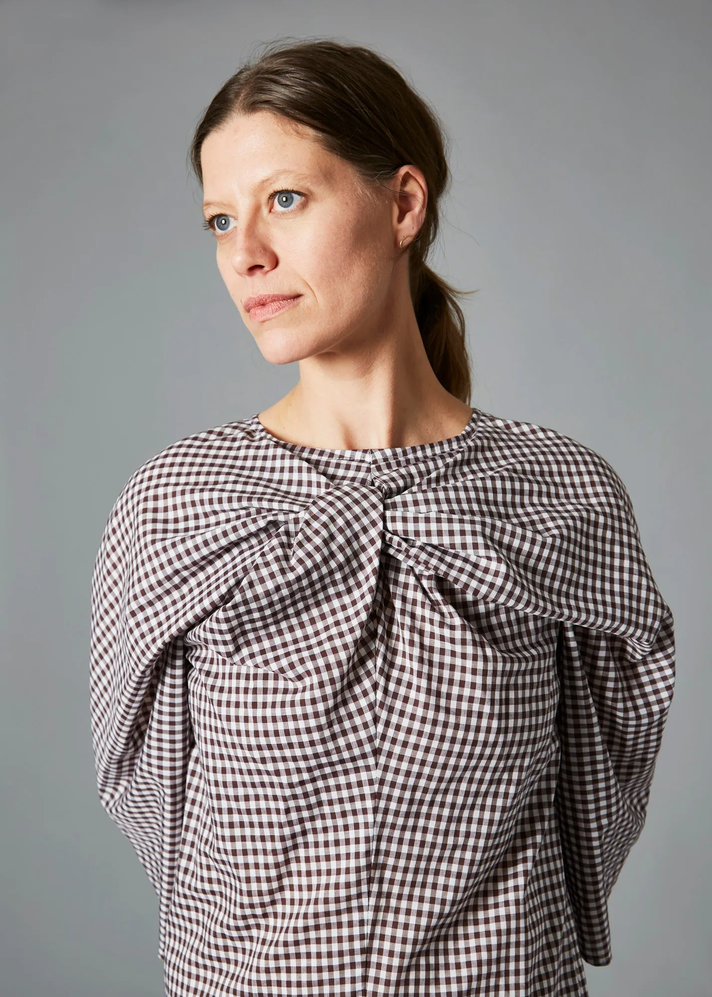 Alexis Dress - Brown Gingham