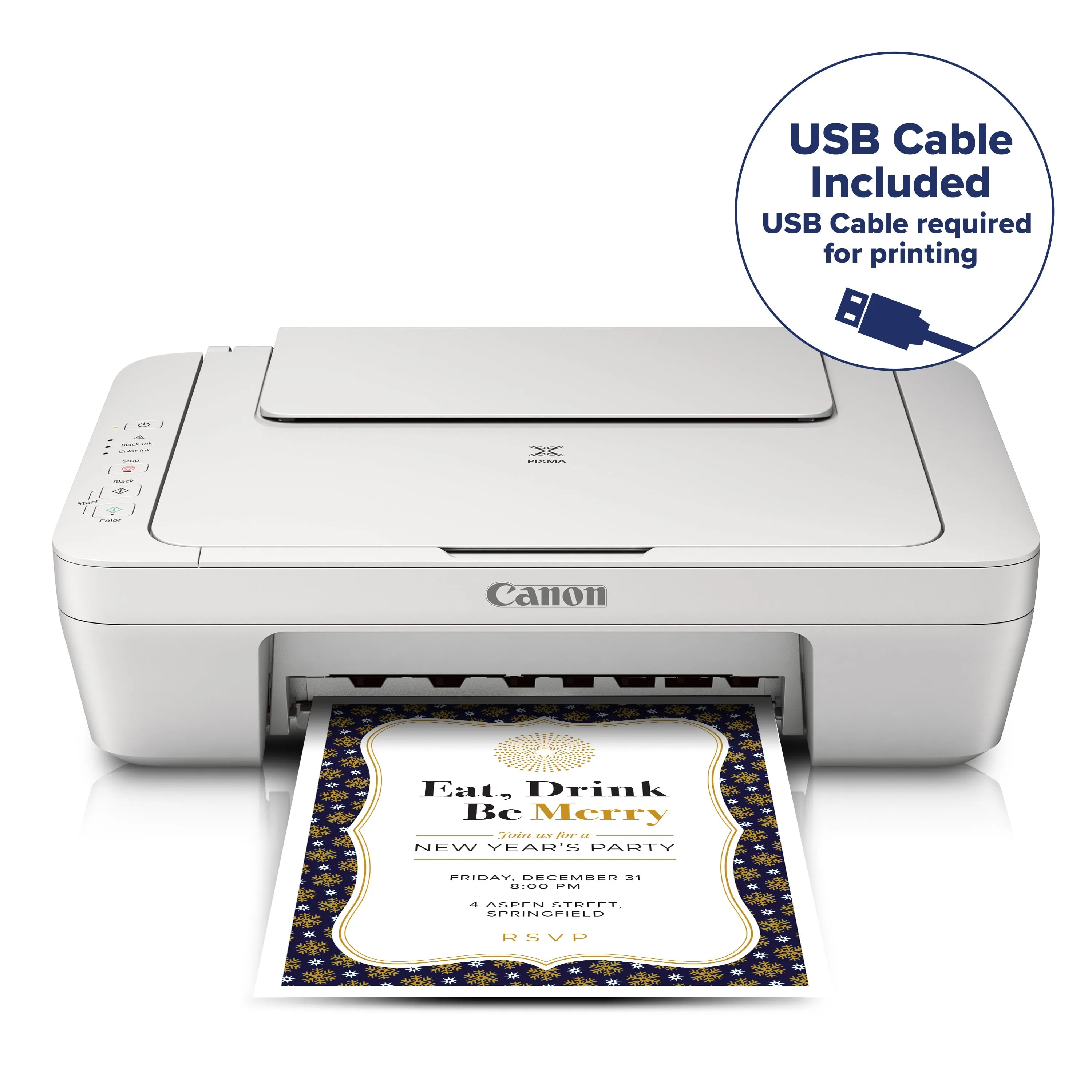 All-in-One Inkjet Wired Scanner Printer with Ink included