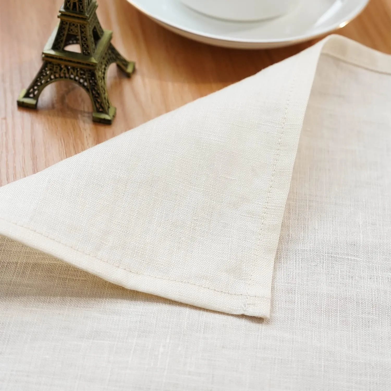 Amazhiyu 100% Linen Placemats Rustic Fabric Place Mats for Dinner Table
