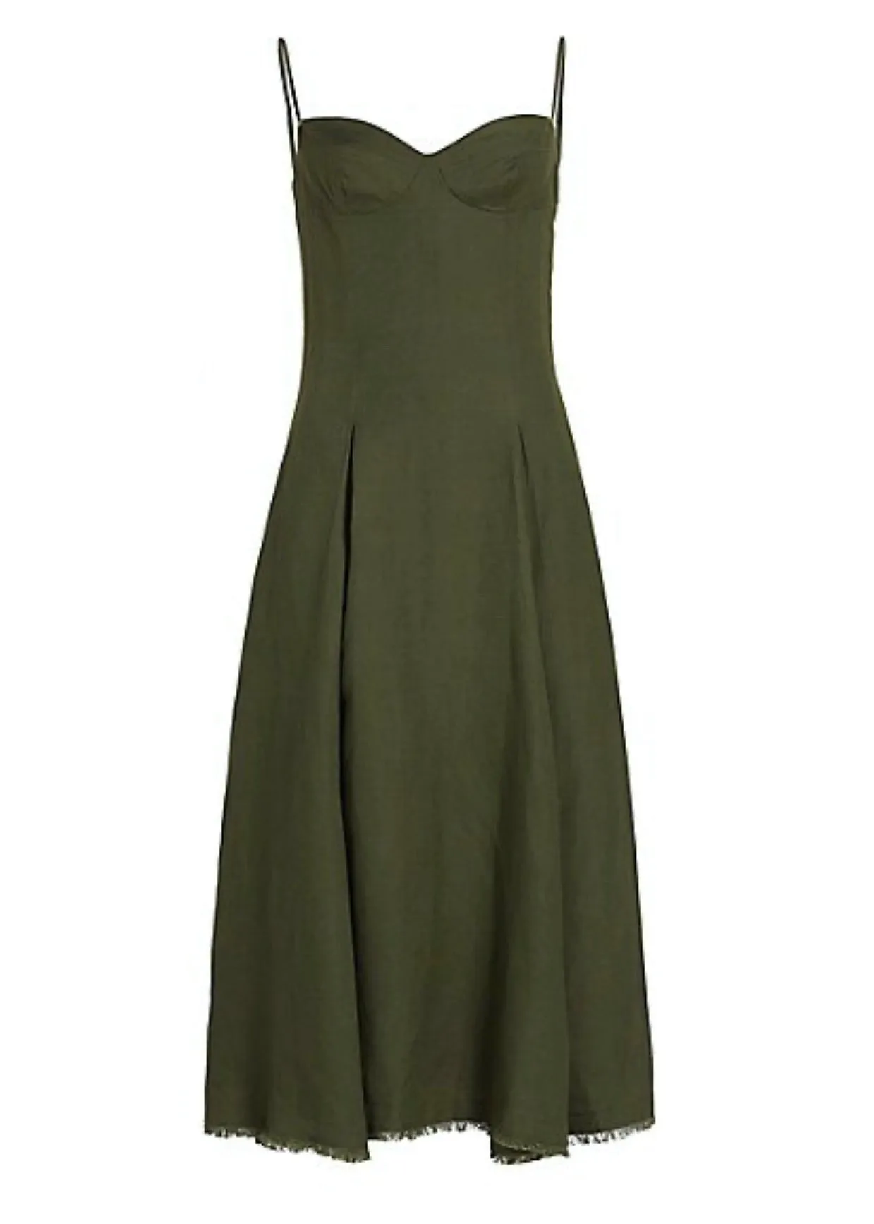 Analise Sleeveless Bustier Midi Dress (Army)