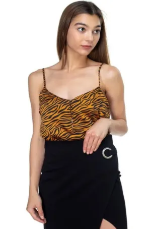 Animal Print V-Neck Top
