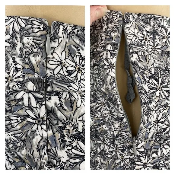 Anthropologie Maeve Jacquard Boho Daisy Floral Midi Length Mermaid Trumpet Skirt