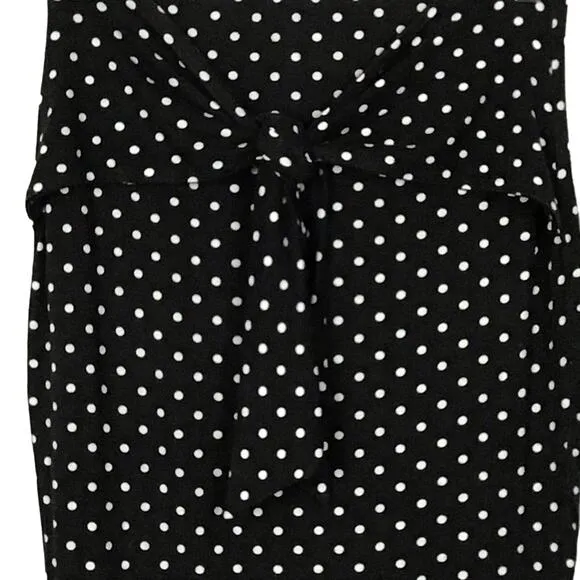 ANTHROPOLOGIE Womens Pencil Skirt Bailey 44 Spotted Hyena Black Dot Small NWT