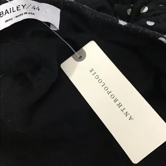 ANTHROPOLOGIE Womens Pencil Skirt Bailey 44 Spotted Hyena Black Dot Small NWT