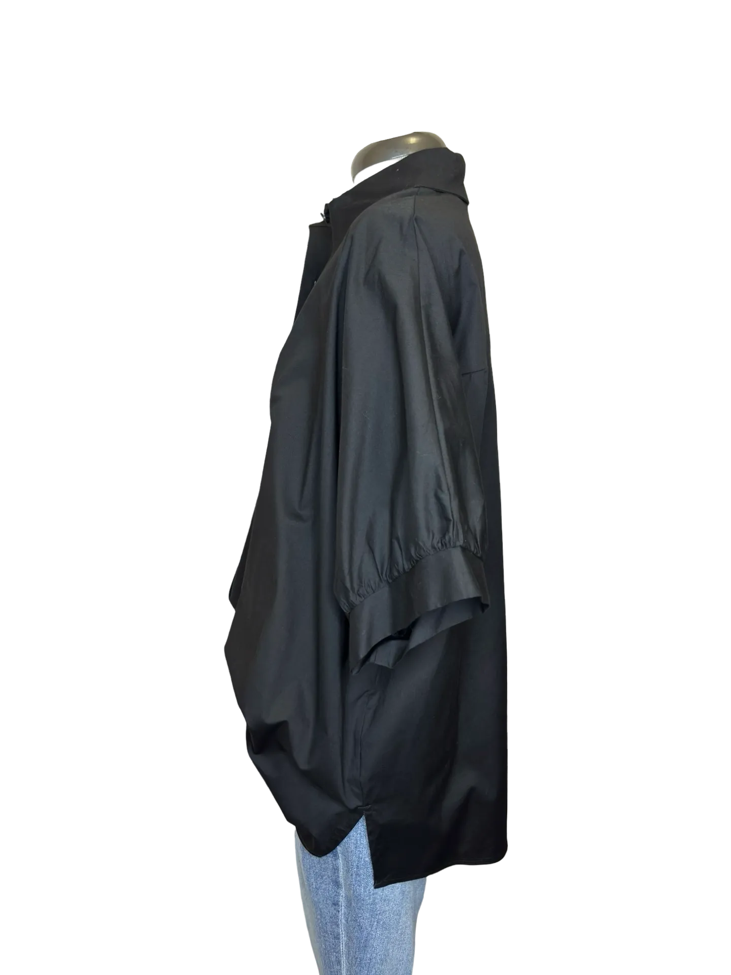 Arizona Oversized Button Down Top Black