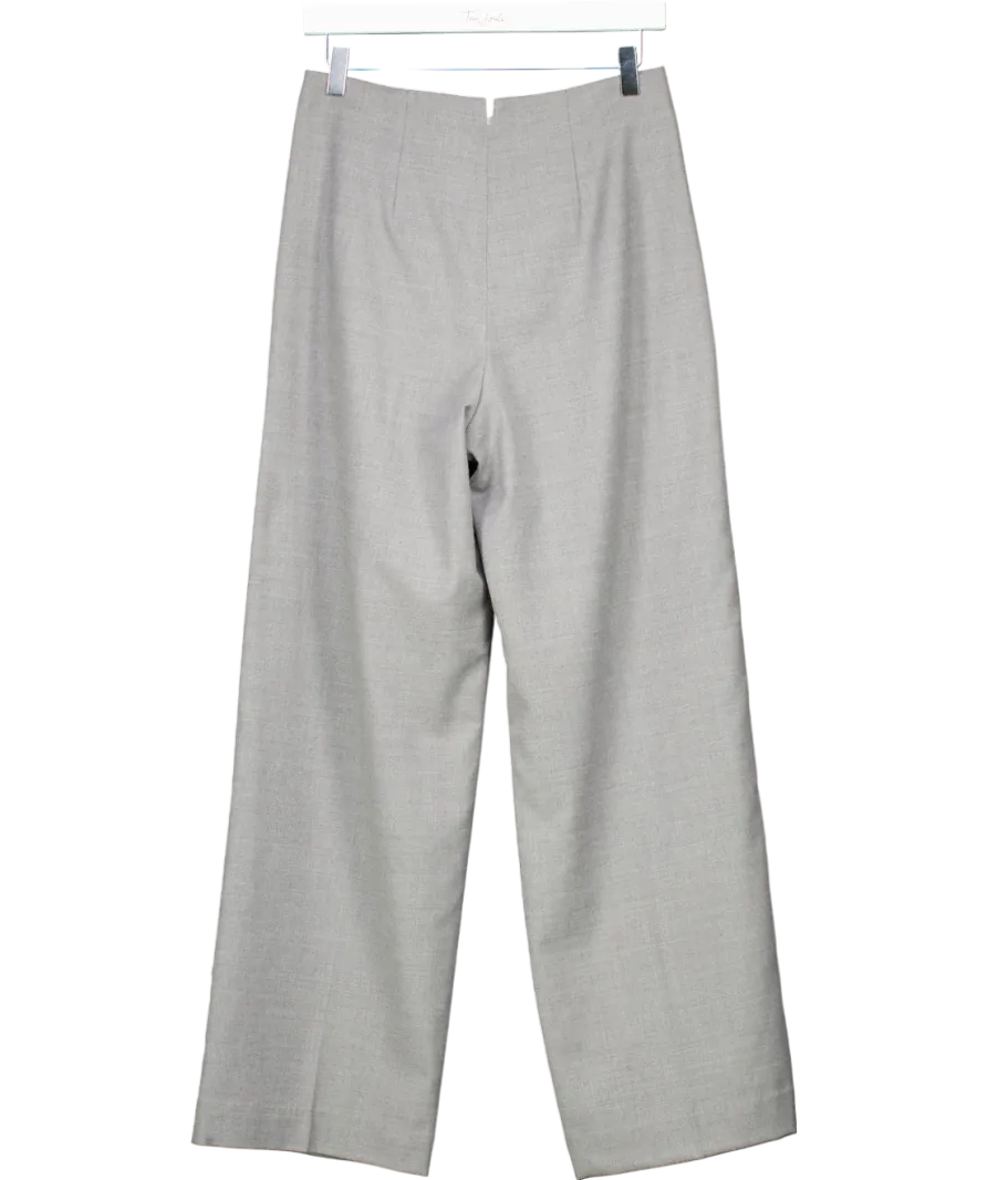 Arket Grey Low Waist Flannel Trousers UK 8