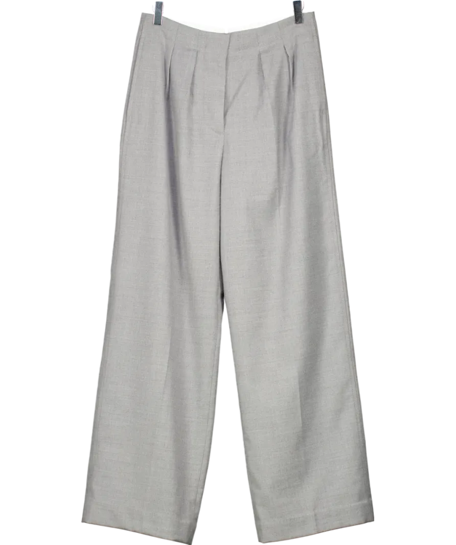 Arket Grey Low Waist Flannel Trousers UK 8