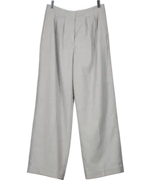 Arket Grey Low Waist Flannel Trousers UK 8