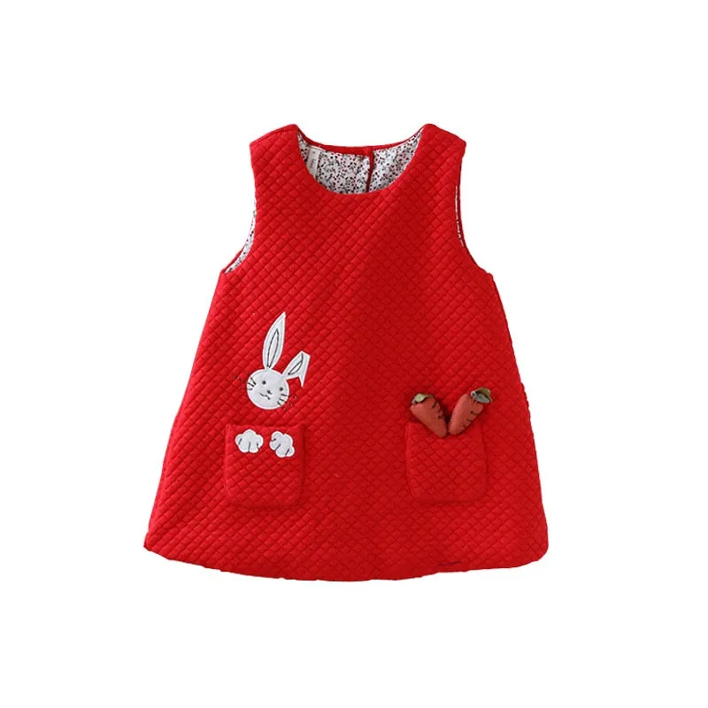 Autumn Baby Girls Dress Rabbit