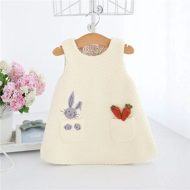 Autumn Baby Girls Dress Rabbit