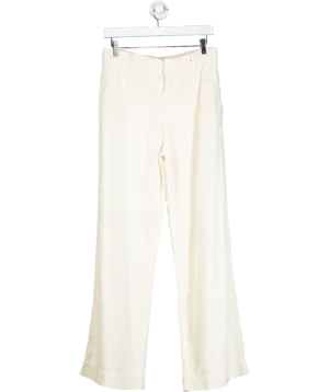 Ba&sh Cream Cordoroy Wide Leg Trouser UK 8