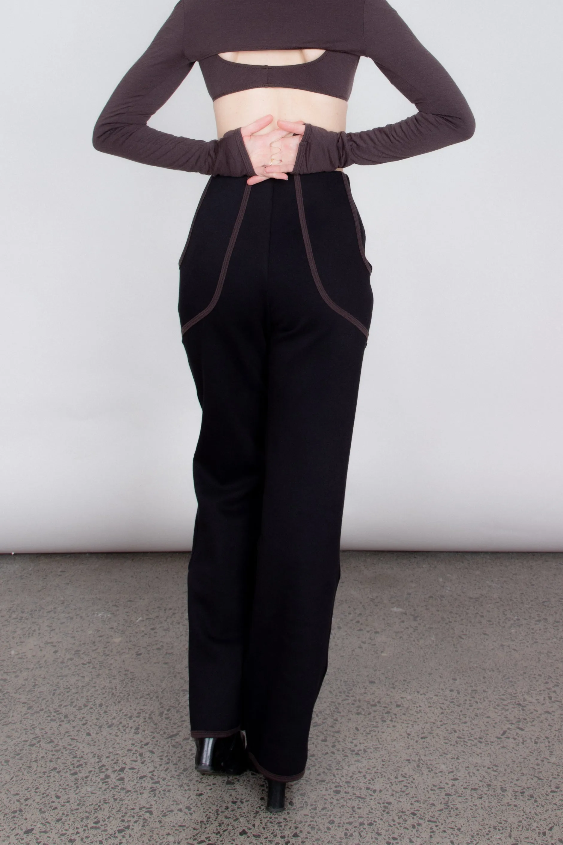 Babs Pant - Cocoa on Black (PO)