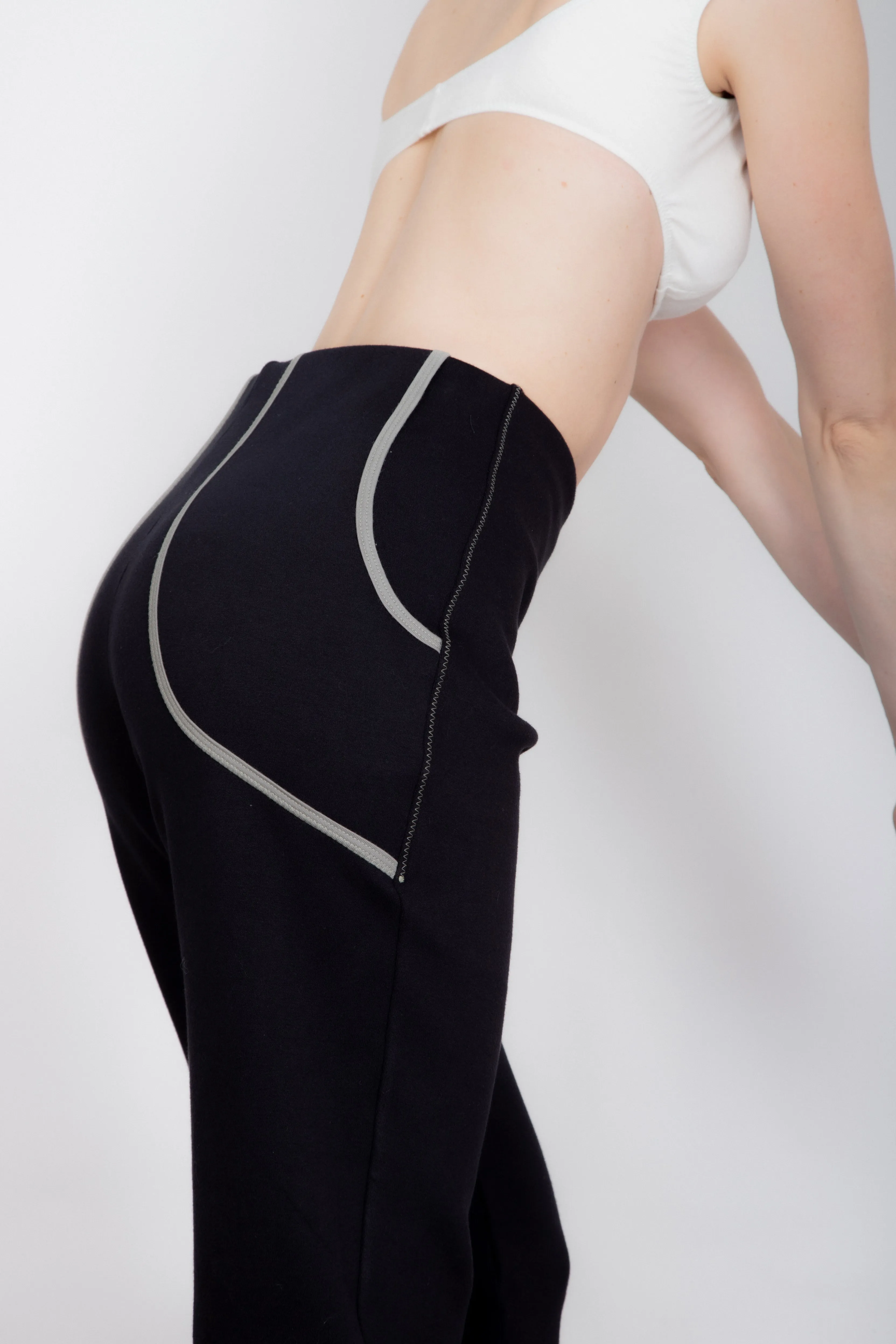 Babs Pant -  Sage on Black (PO)