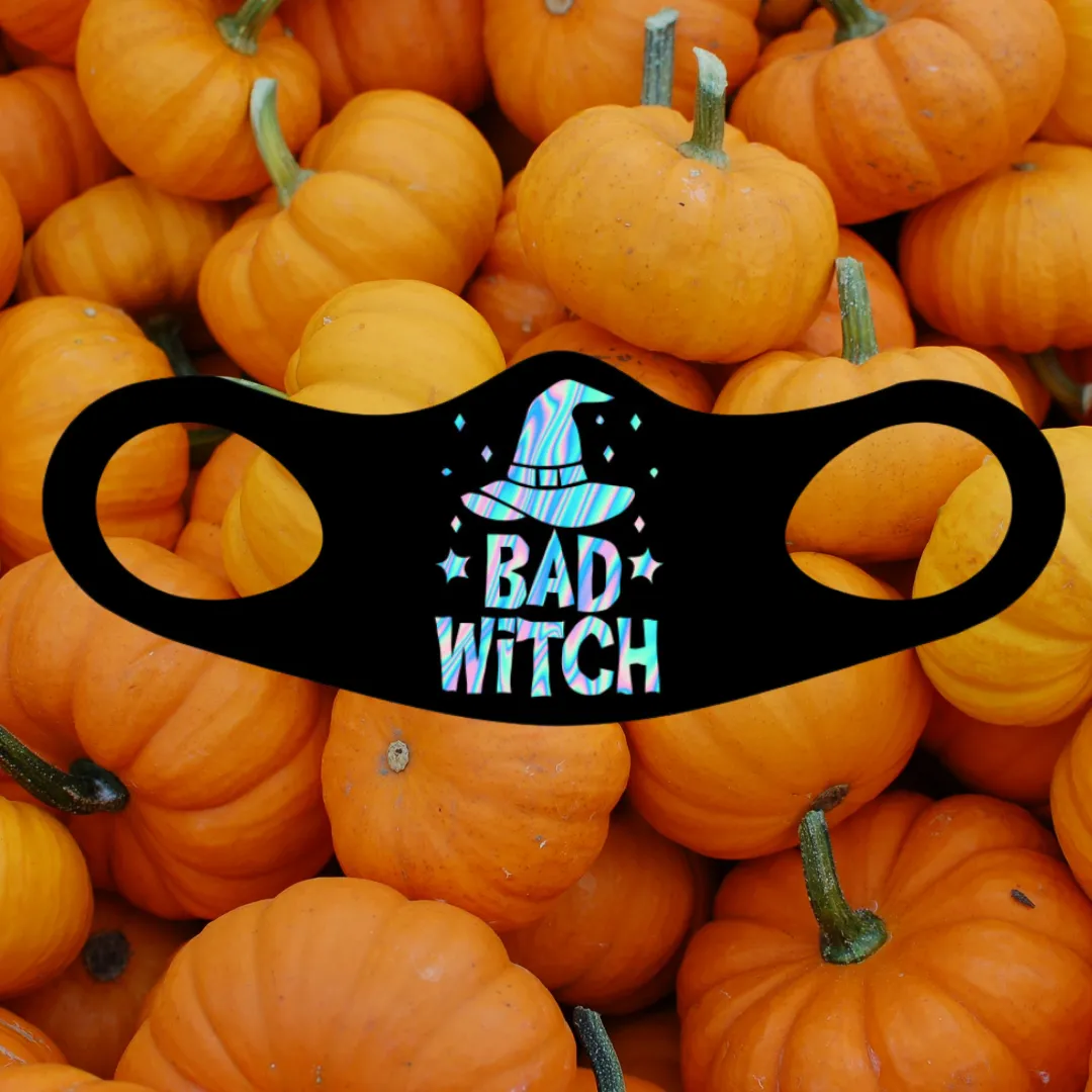 Bad Witch Fitted Face Mask And Covering