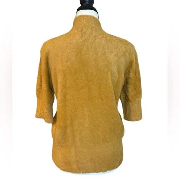 Bailey/44 Fuzzy Mockneck Sweater in camel brown