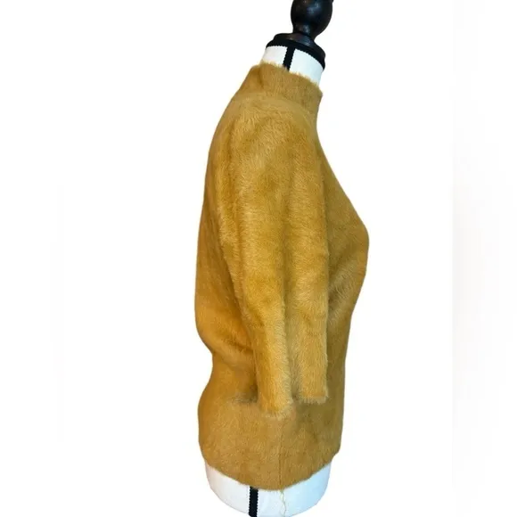 Bailey/44 Fuzzy Mockneck Sweater in camel brown