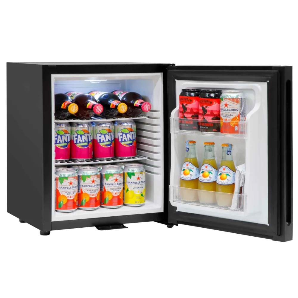 Baridi 25L Drinks, Beer & Wine Mini Fridge with LED Light - Black - A