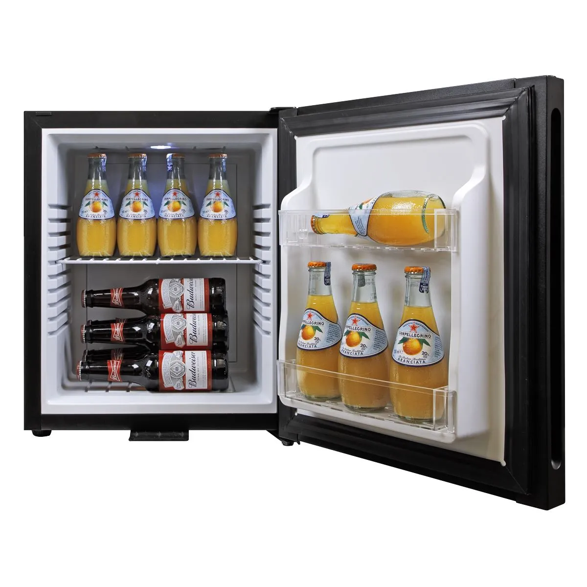 Baridi 25L Ultra Quiet Drinks & Wine Mini Cooler Fridge with LED Light, Black