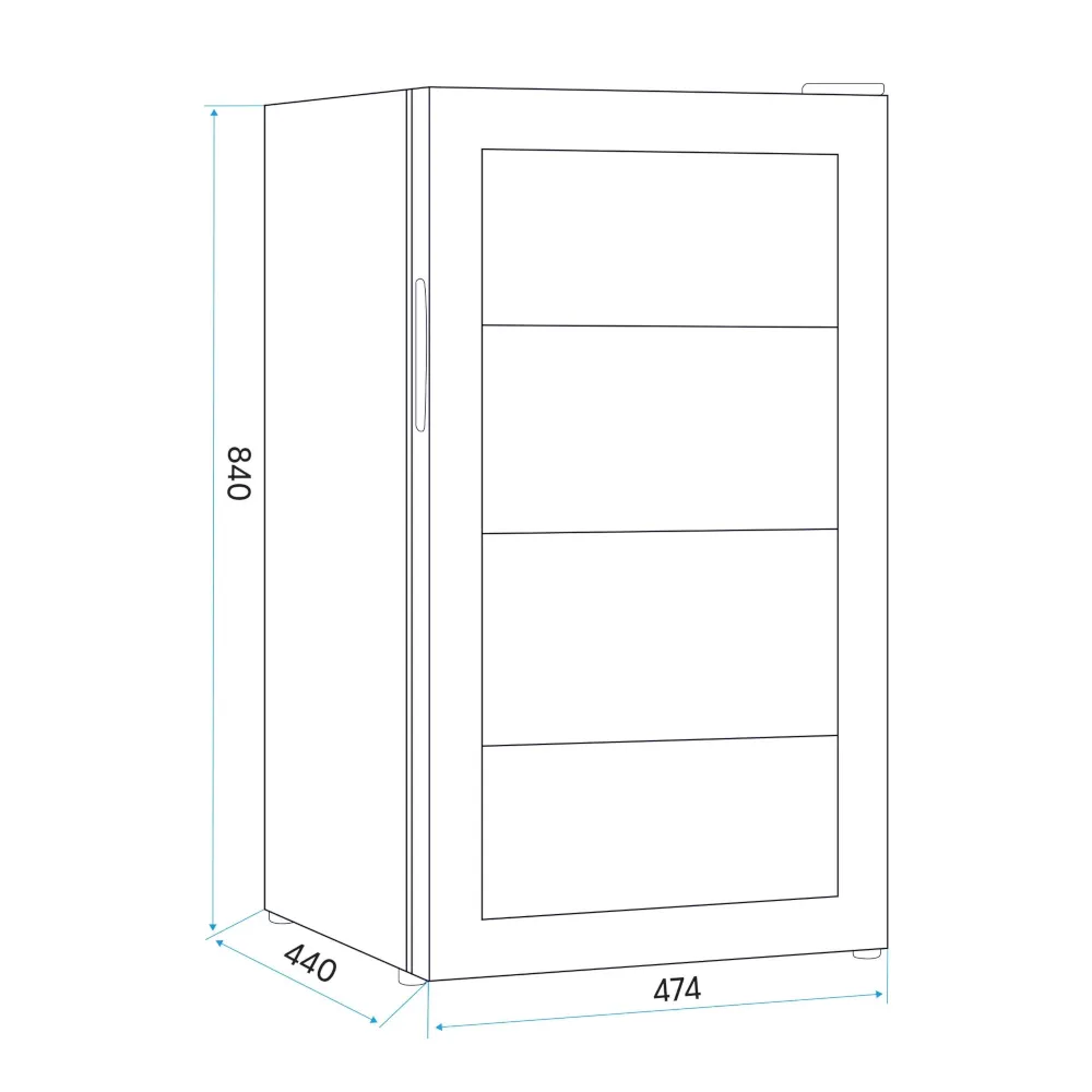 Baridi 85L Drinks, Beer & Wine Fridge with LED Light - Stainless Steel - B
