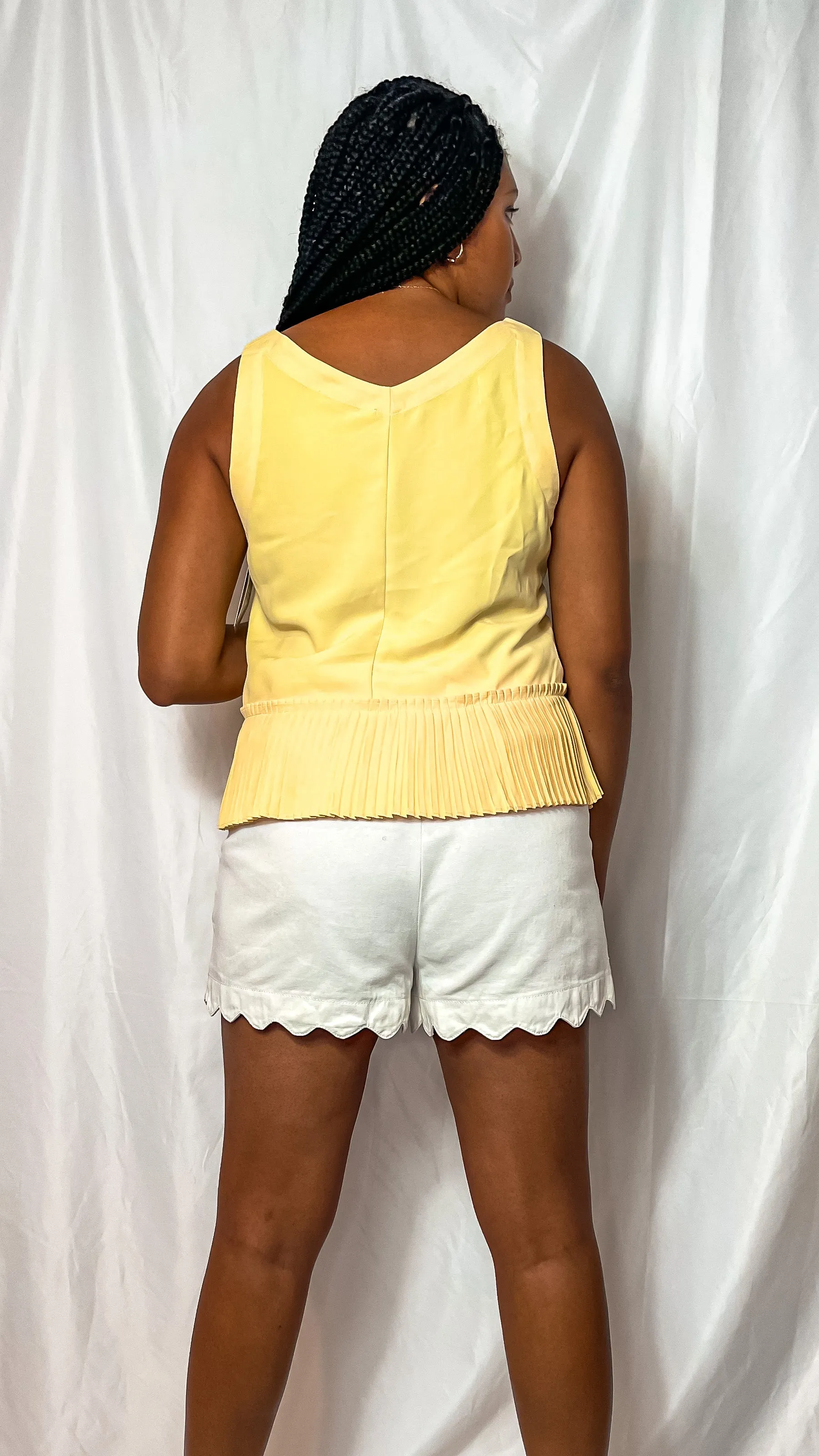 Bella Pleated Peplum Top