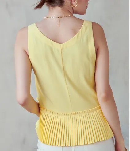 Bella Pleated Peplum Top