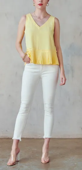 Bella Pleated Peplum Top