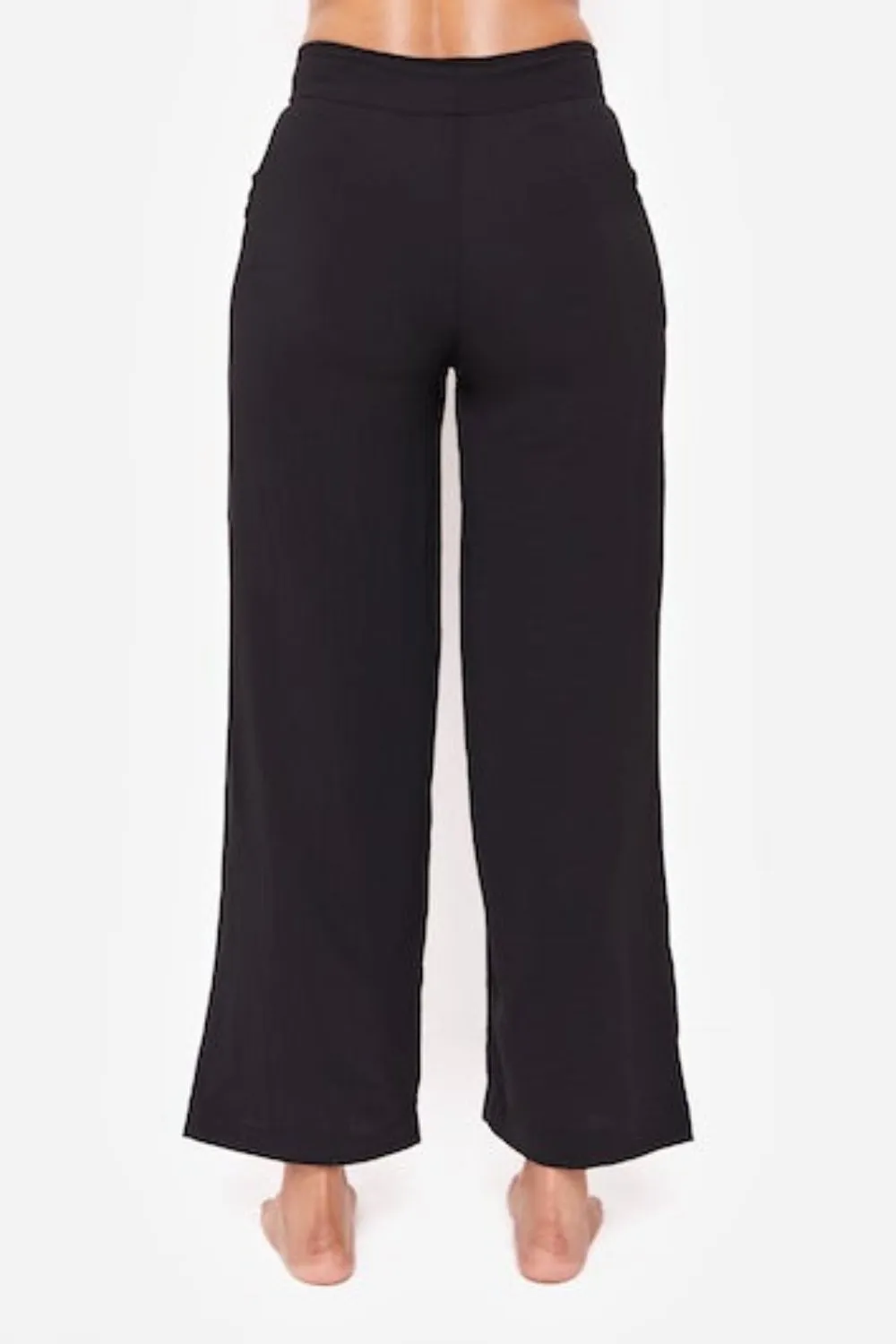 Belted Beach Trousers - Black