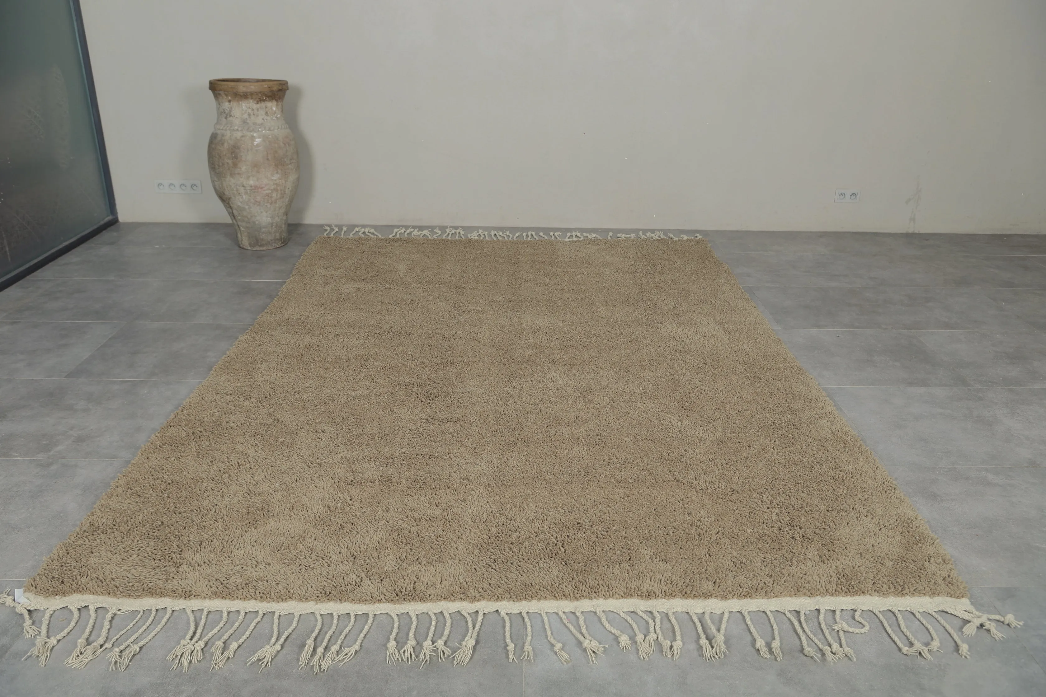 Beni ourain rug - Custom Moroccan area rug - Brown Berber rug