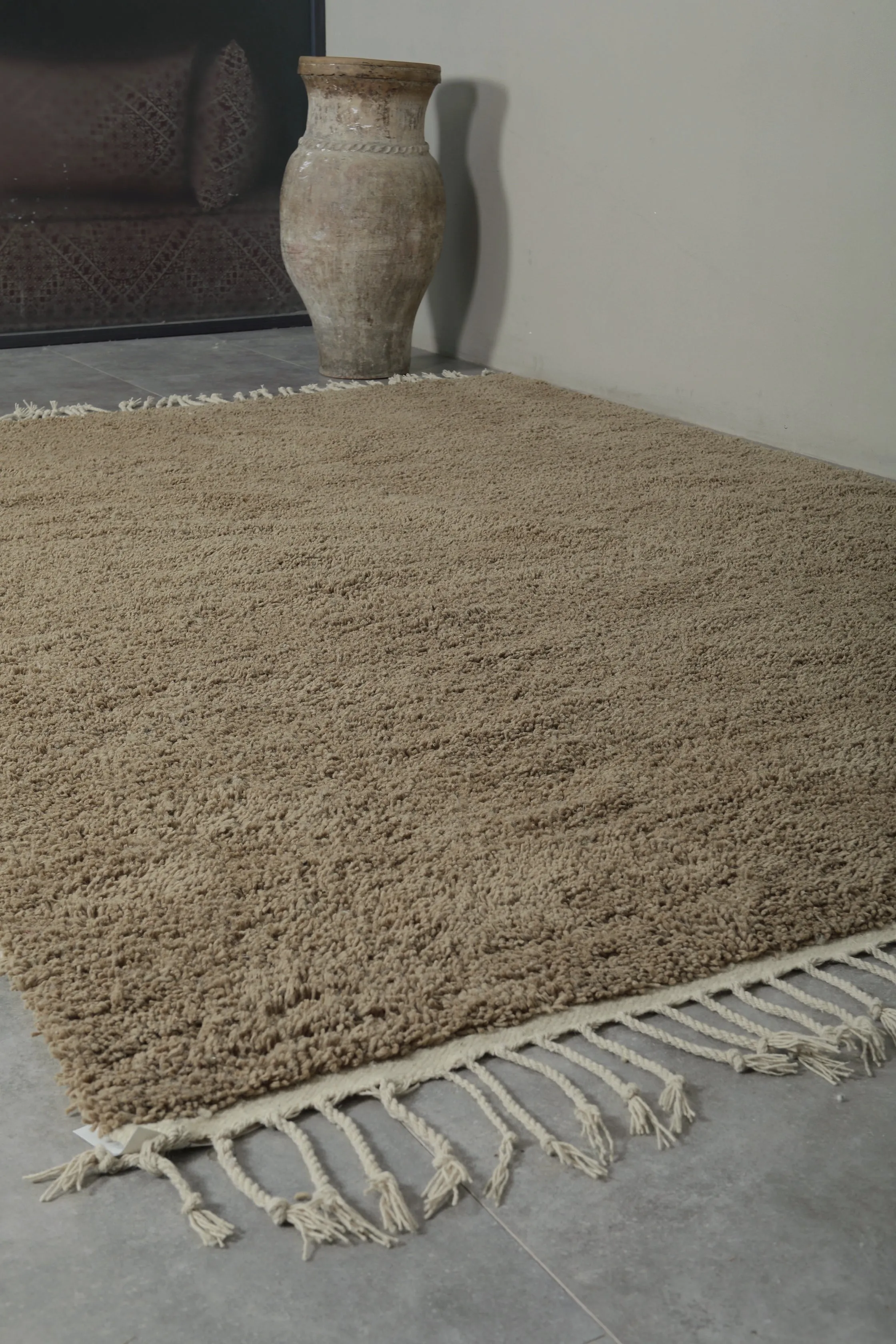 Beni ourain rug - Custom Moroccan area rug - Brown Berber rug