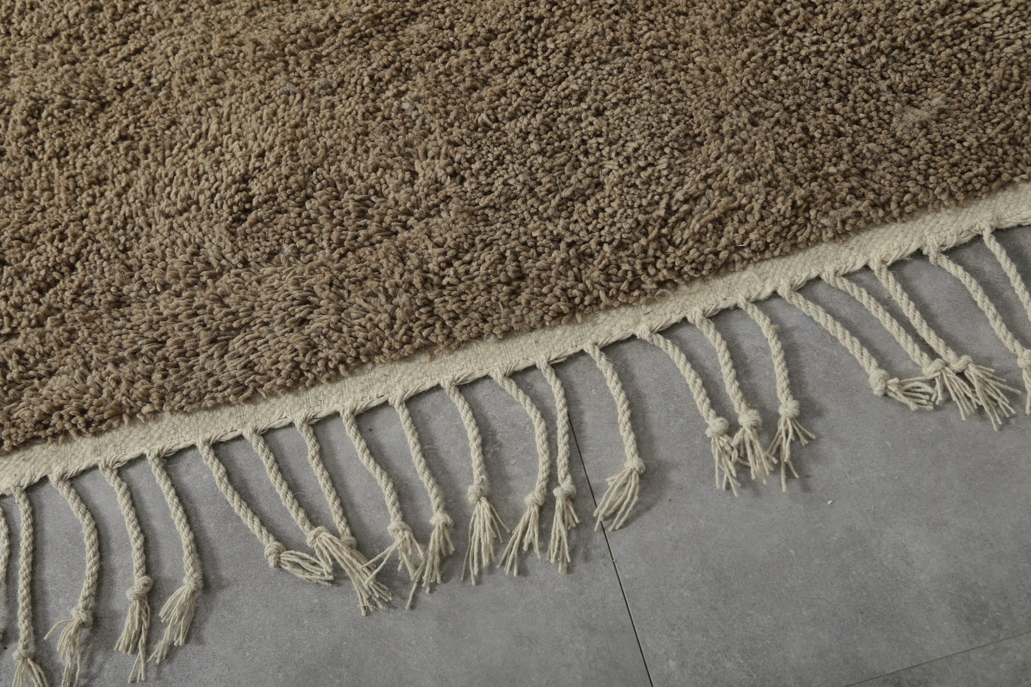 Beni ourain rug - Custom Moroccan area rug - Brown Berber rug