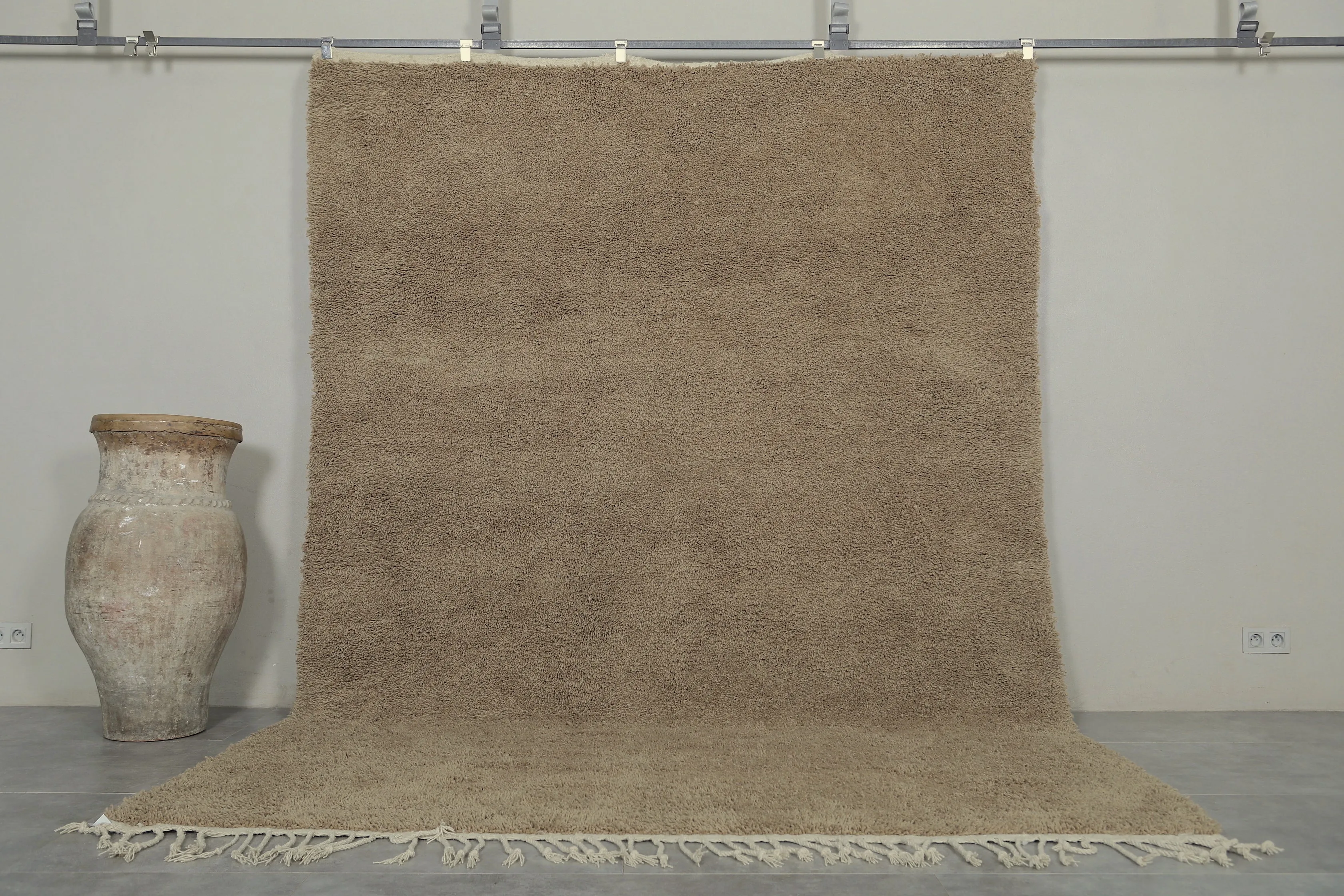 Beni ourain rug - Custom Moroccan area rug - Brown Berber rug