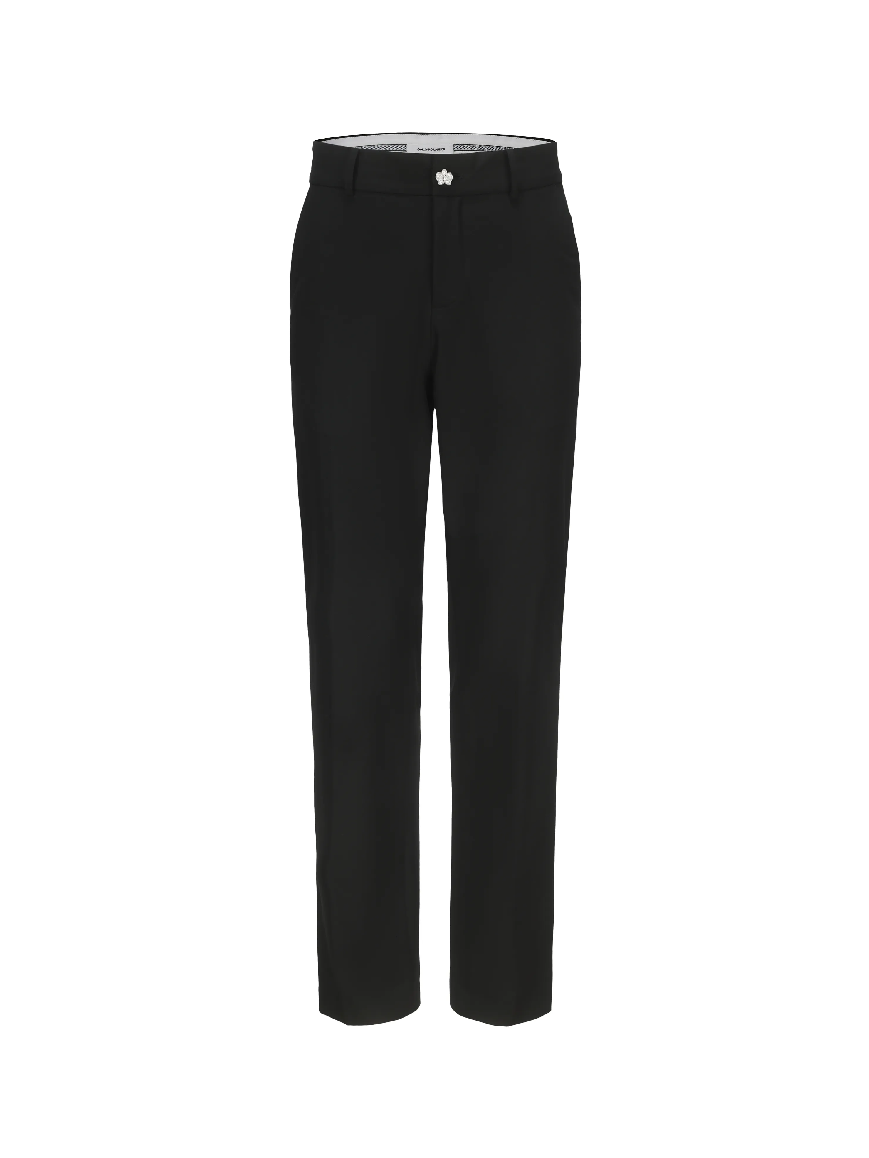 Black Jewel Button Suit Pants