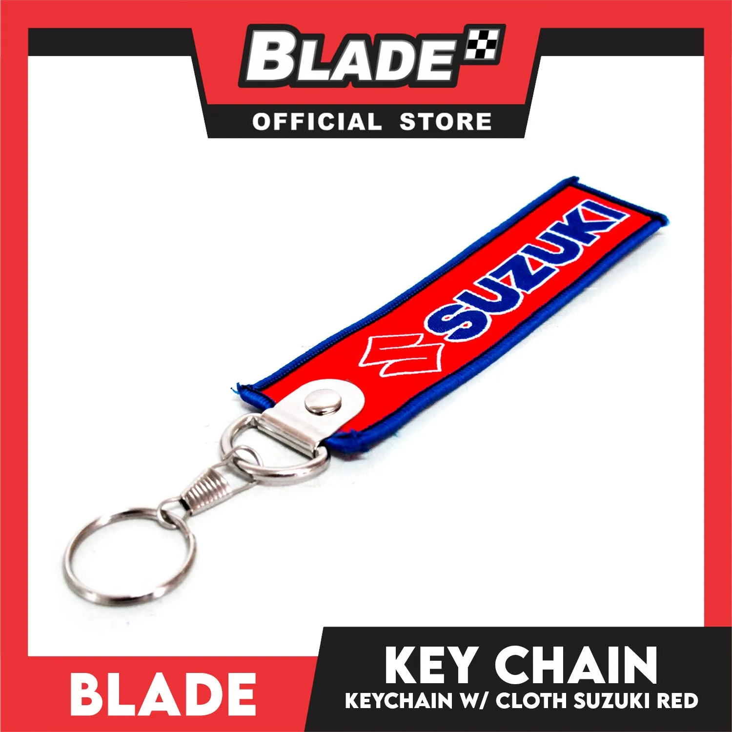 Blade Keychain Cloth Tag Suzuki Red