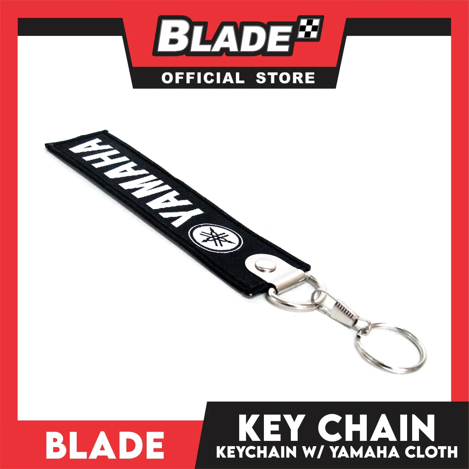 Blade Keychain Cloth Tag Yamaha (White)