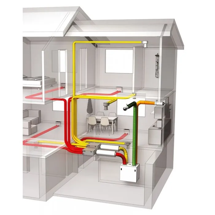 Blauberg EC-SB-160-AK3 Komfort 3-Bed Flat or Apartment, Complete Vertical MVHR Heat Recovery Ventilation Kit