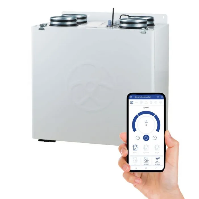 Blauberg EC-SB-160-AK3 Komfort 3-Bed Flat or Apartment, Complete Vertical MVHR Heat Recovery Ventilation Kit