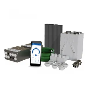 Blauberg EC-SB-160-HK2 Komfort 2-Bed House, Complete Vertical MVHR Heat Recovery Ventilation Kit