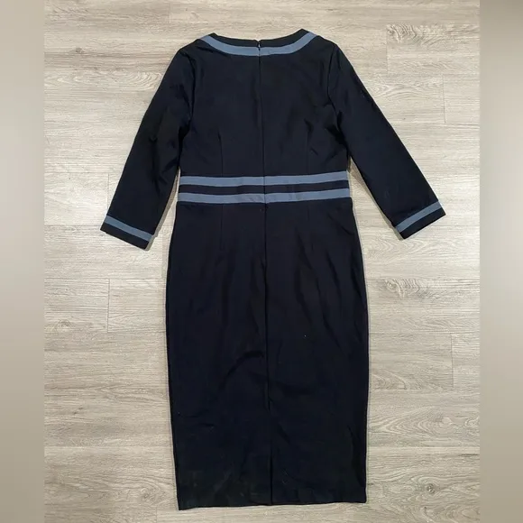 Boden Dress Nellie Ponte Knit Bodycon Lined 3/4 Sleeve Career Work Size 10R
